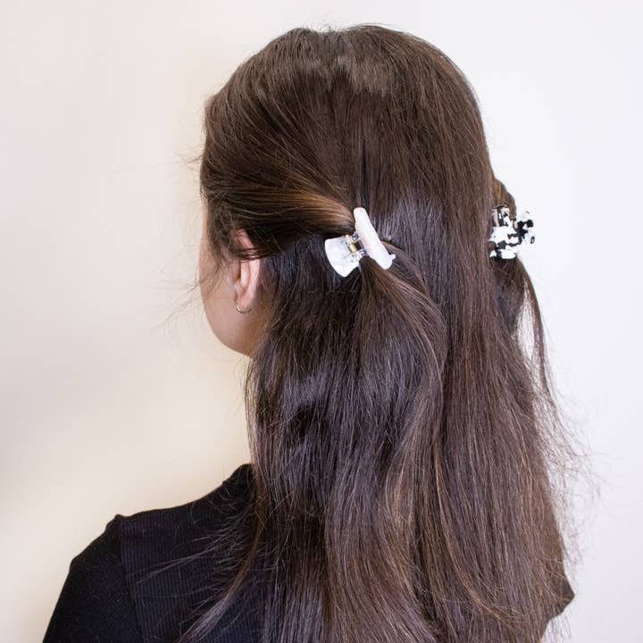 Frog Sac - Wholesale Hair Clip - Women's - Small Square Tortoise Shell Hair Claw Clips - 2 Pack1