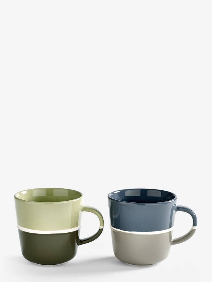 PURER HOME SEA AND GRASS SET OF 2 LITTLE BREW MUGS for wholesale by Pure Table Top Ltd