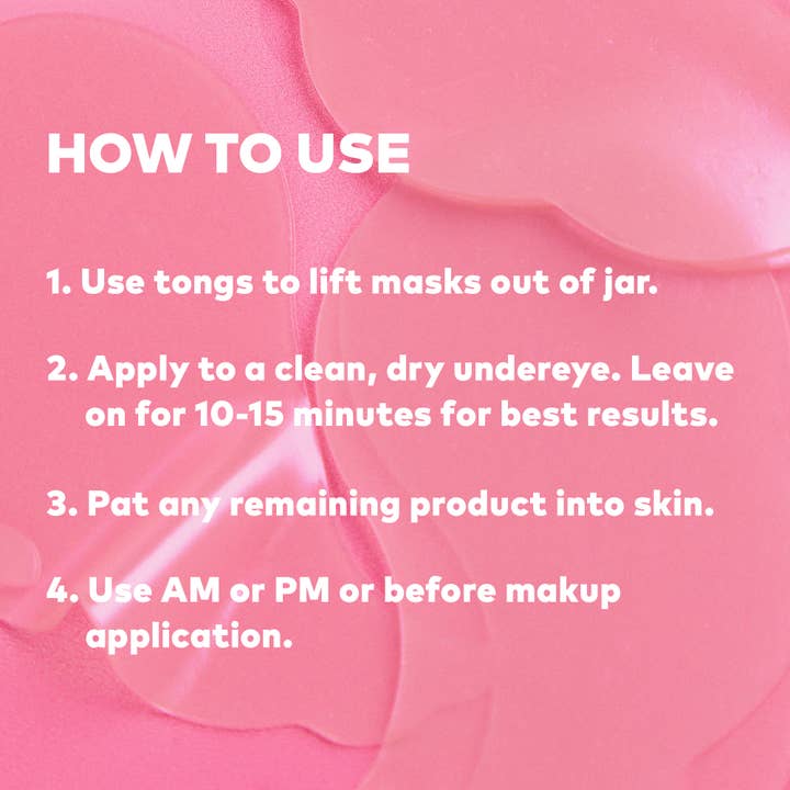 The Original MakeUp Eraser - Wholesale Eye treatment mask - Hydrogel Undereye Masks - Seaweed-Based with Calming Cherry 8