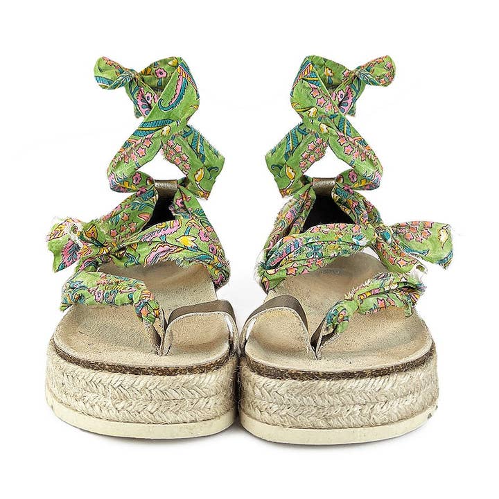 Sandália Ipanema com plataforma de cortiça e juta por atacado de LAYER BOOTS