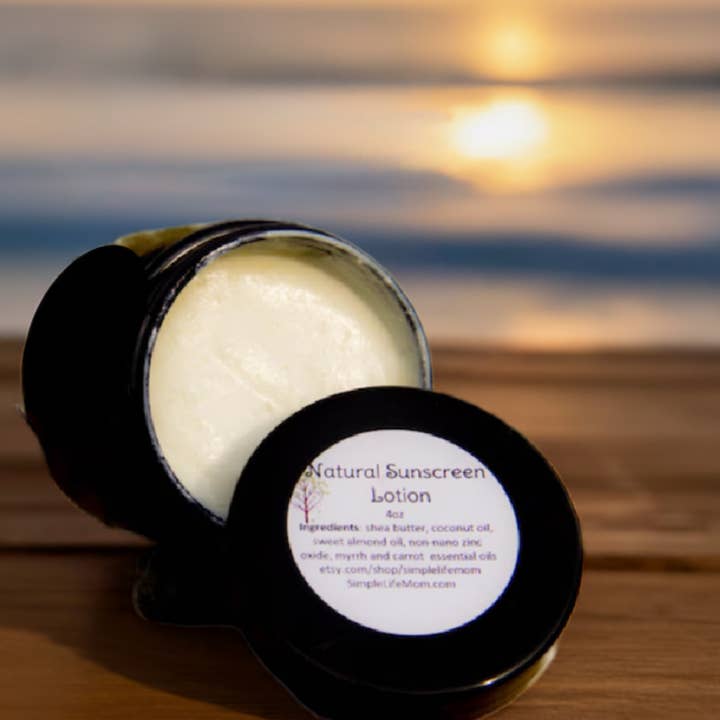 Simple Life Mom - Wholesale Sunscreen - NATURAL VEGAN SUNSCREEN - all natural, organic sunscreen with carrot and myrrh essential oils, sunblock, sensitive skin,5