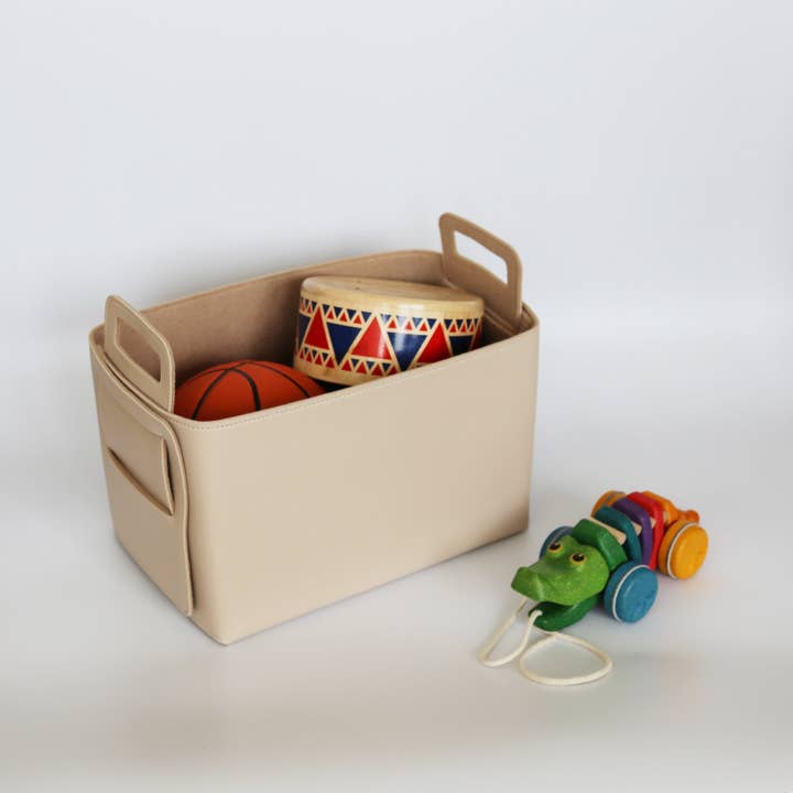Zora Botanica - Wholesale Storage Bin - Felt-lined Storage Basket, Gift Box