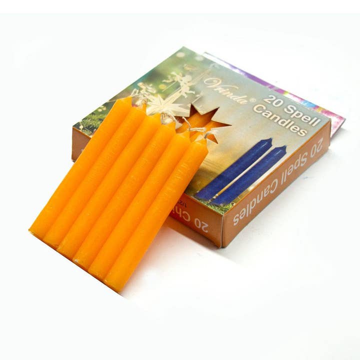 It's Your Journey LLC - Wholesale Tapered Candle/Candlestick - Orange Chime Candles (20 Pack)
