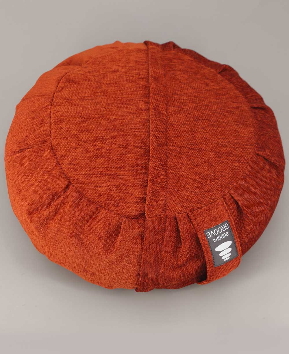 Buddha Groove - Wholesale Meditation Supplies - Rust Be Here Now Zafu Chenille Meditation Cushion3