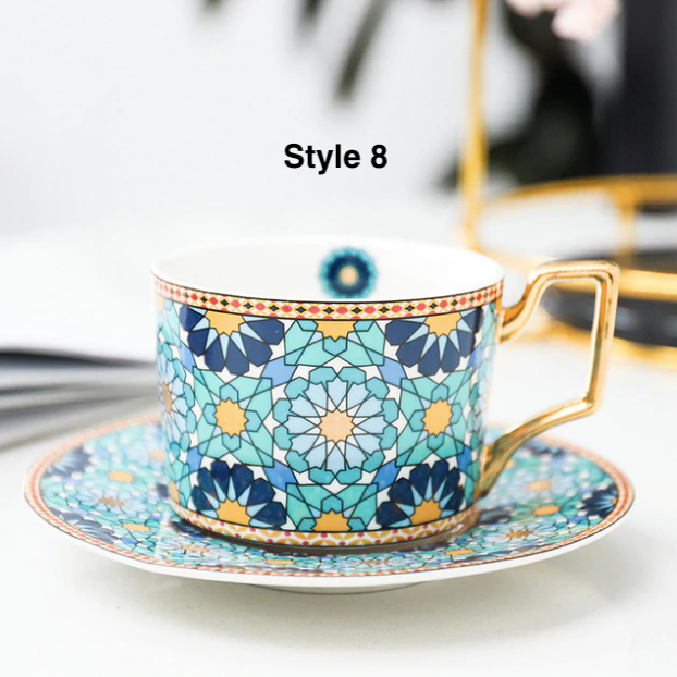 Homerely (We Cover All Import Duties) - Vendita all'ingrosso Tazza da tè/caffè - Set tazza da caffè e piattino stile britannico con confezione regalo7