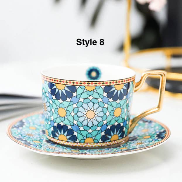 Homerely (We Cover All Import Duties) - Wholesale Coffee/Tea Cup - British Style Coffee Cup & Saucer Set (With Gift Box)9
