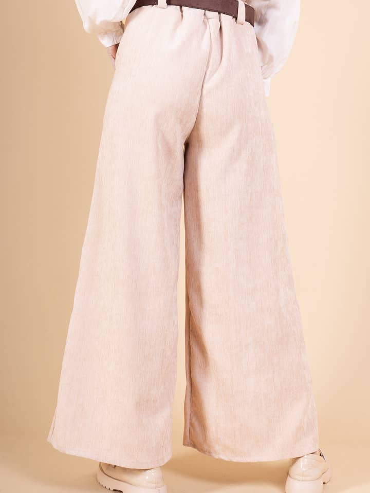 Pépouz' Paris - Wholesale Pants - Women's - Loose velvet trousers with belt PPN25688