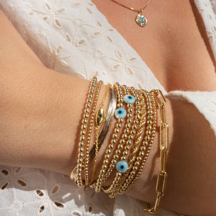 Beads by Tara - Wholesale Beaded Bracelet - EVIL EYE BEAD BRACELET