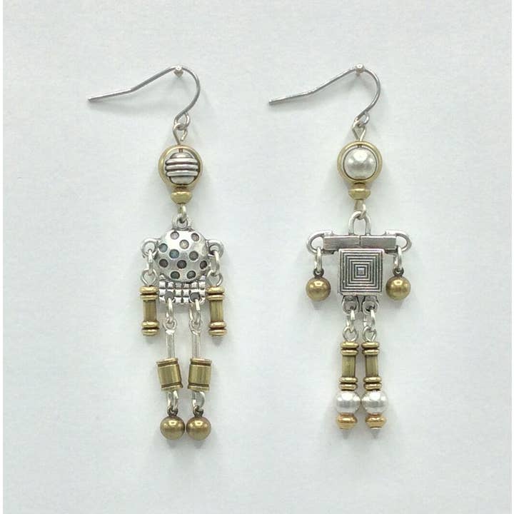 Alchemy Inc - Wholesale Dangle Earrings - Mismatched Minibot Earrings - 3453/52