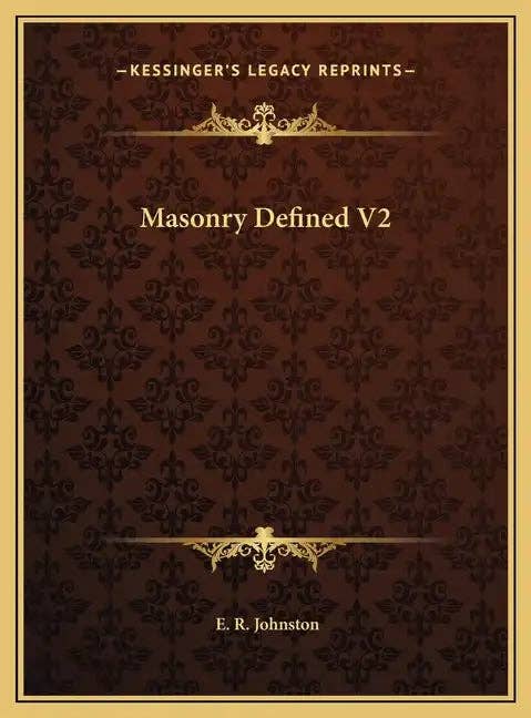 Books by splitShops - Wholesale Book - Adult - Masonry Defined V2 - Hardcover0