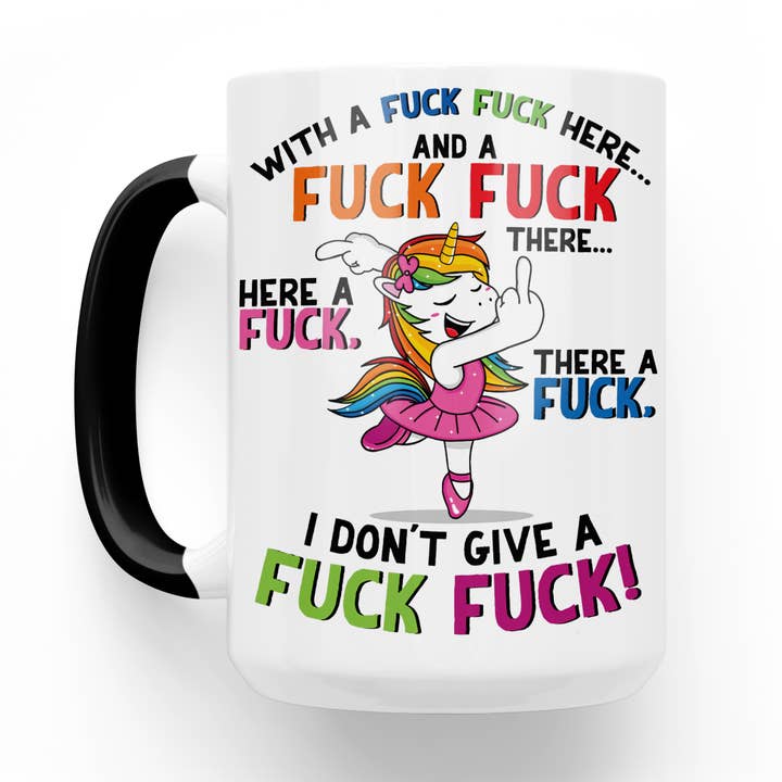 Tasse en céramique Fuck Fuck Here Licorne 15 pour la vente par tcbco