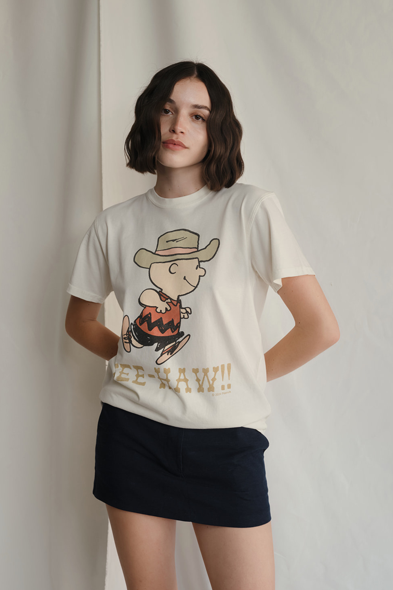 People Of Leisure - Wholesale Screen Printed T-Shirt - Women's - Peanuts Yee-Haw!!2