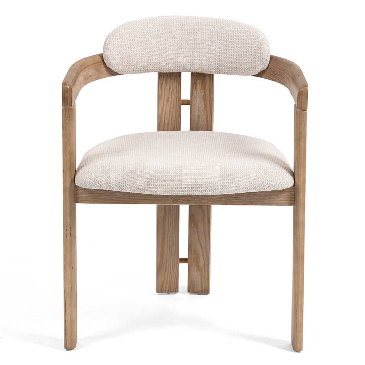 Glamour Home - Wholesale Chair - Set of 2 Berne Beige Washed Fabric Dining Chair