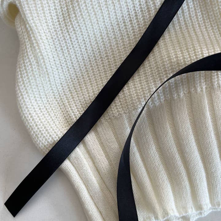 Rosa Clothing - Vente Cardigan – femme - Cardigan en tricot uni avec nœud papillon sur le devant6