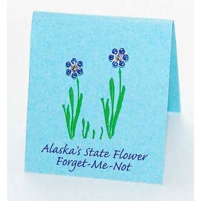 Semaki & Bird - Vente Clous d'oreille - Clous à clous en saphir Alaska Forget-Me-Not en argent sterling3