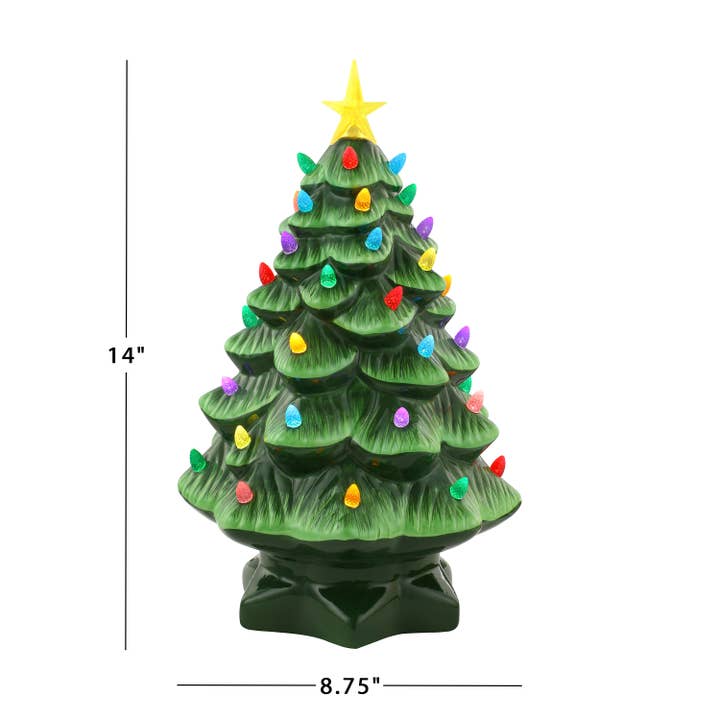 Mr. Christmas - Wholesale Christmas Decoration - 14" Nostalgic Tree - Green