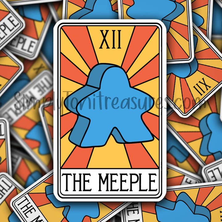 The Meeple Tarot Card Vinyl Stickers for wholesale by Simply Toni Treasures