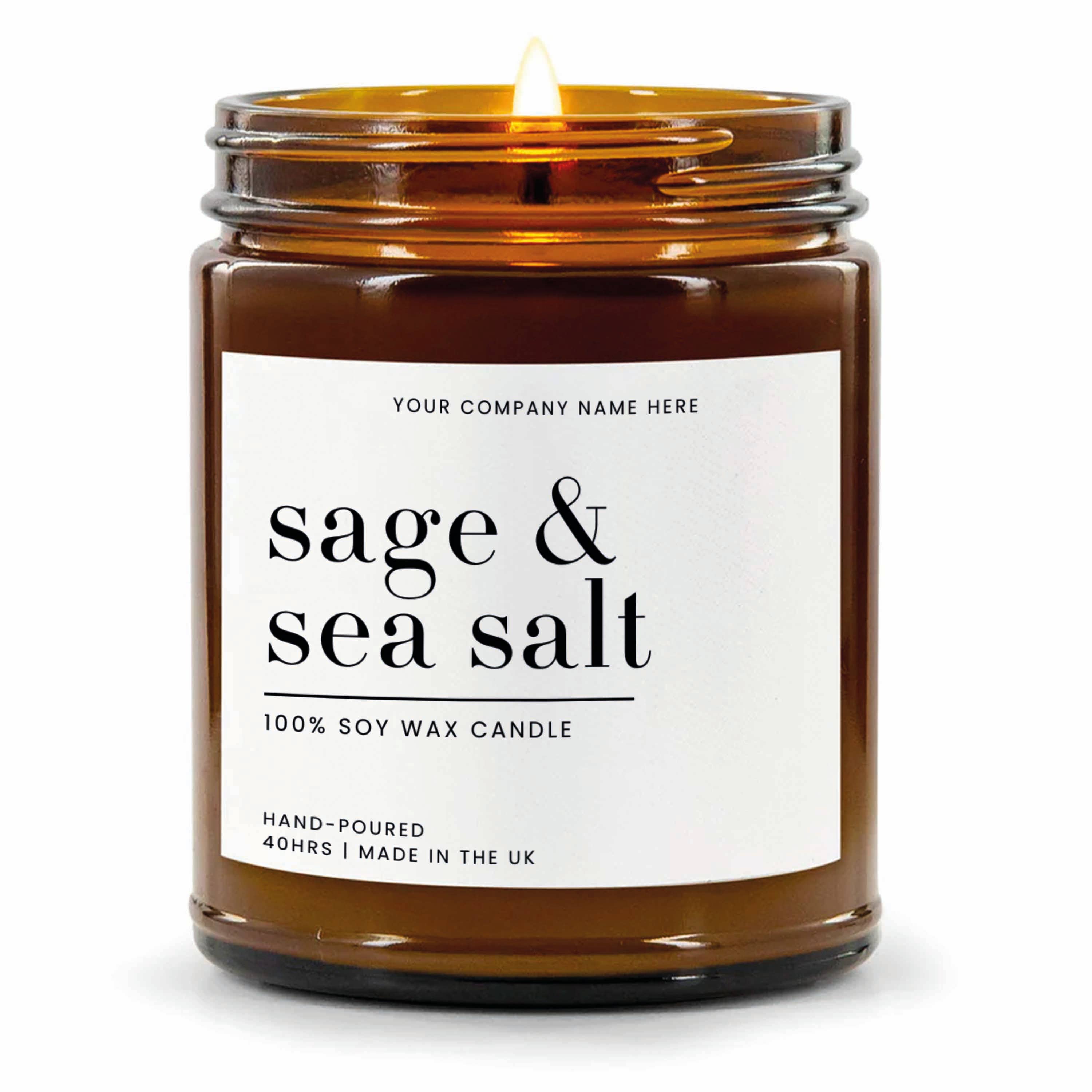 Candle Drop – wholesale Jar/filled candle – Label Style 6 | Wholesale White Label Soy Candle | Amber Jar2