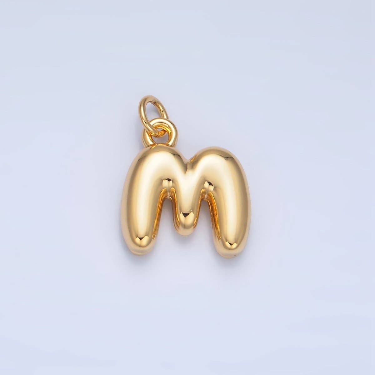 Aim Eternal - Venta al por mayor Abalorios/colgantes individuales - Charm globo gordito con inicial de 17 mm chapado en oro 24K | A1513 - A152512