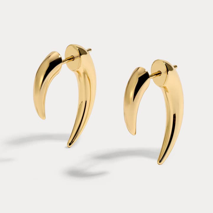 Lili Claspe - Wholesale Ear Jackets/Climbers - Smooth Tusk Ear Jacket