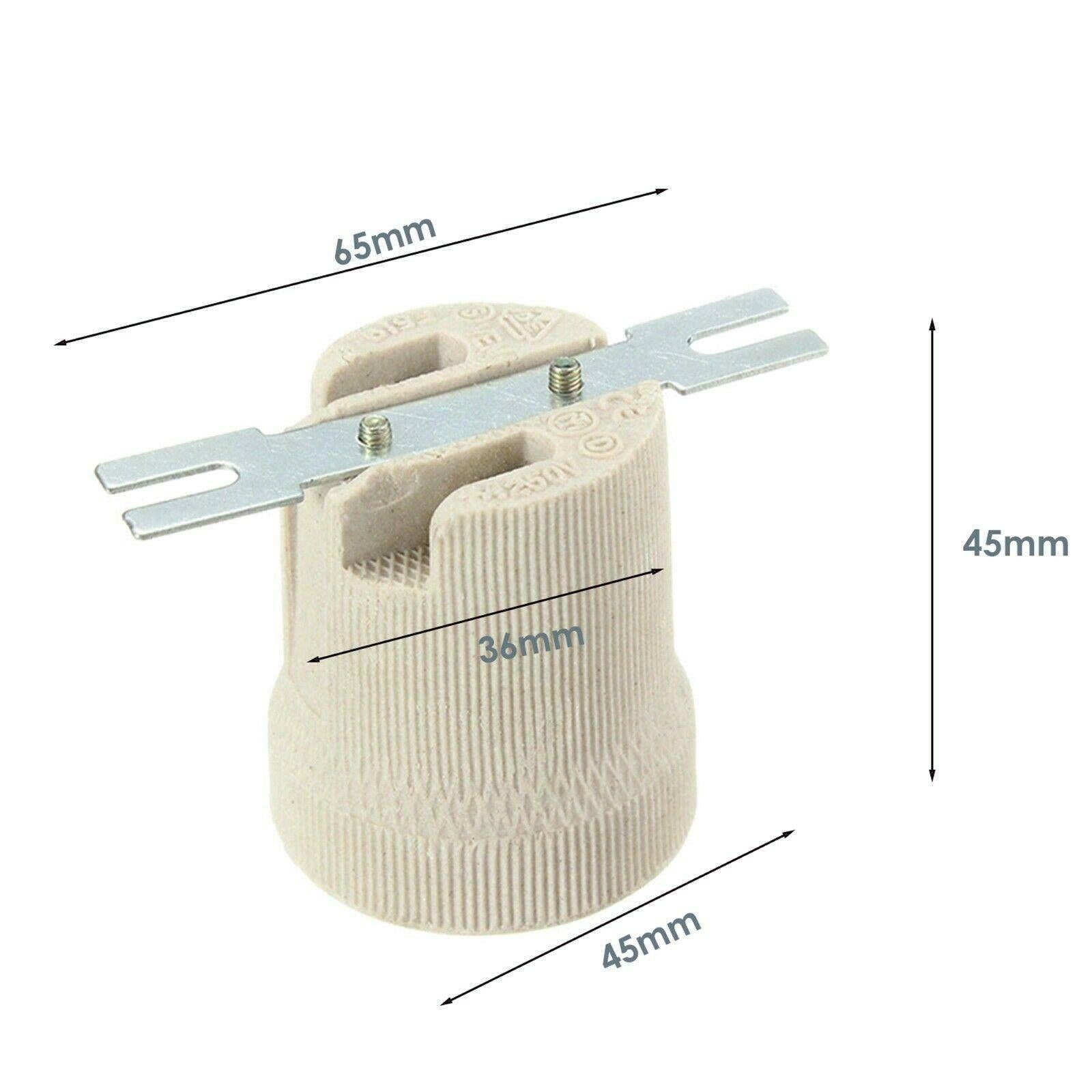 Ledsone - Vente Ampoule/spot - Douille d'ampoule à vis Edison vintage ES E27 en porcelaine céramique2