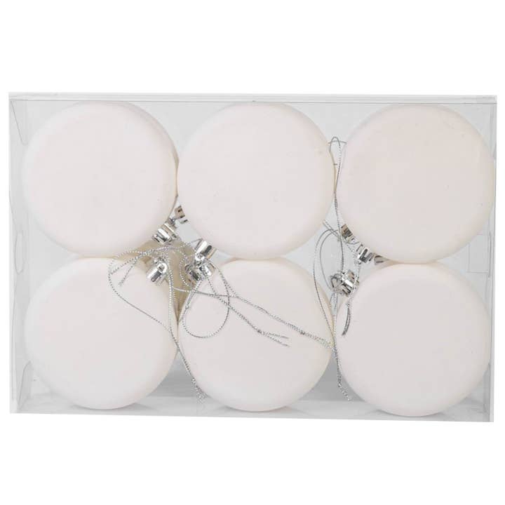 WholesaleMart - Wholesale Ornament Set - Flat DIY Christmas Ornaments for Kids and Adults, White