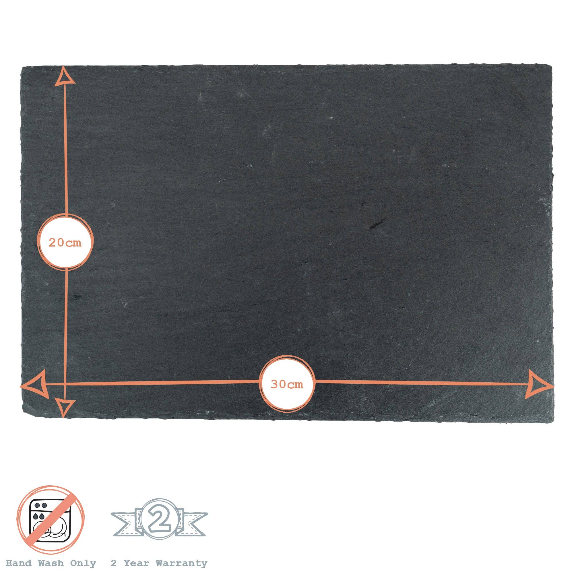 Rinkit Pty Ltd - Wholesale Placemat - Argon Tableware Rectangular Natural Slate Placemat - 30x20cm4