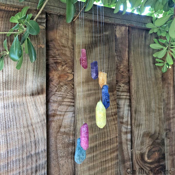 GemMartUSA - Wholesale Wind Chime - Wind Chime in Rainbow Quartz for Outside, Melodic Tones4