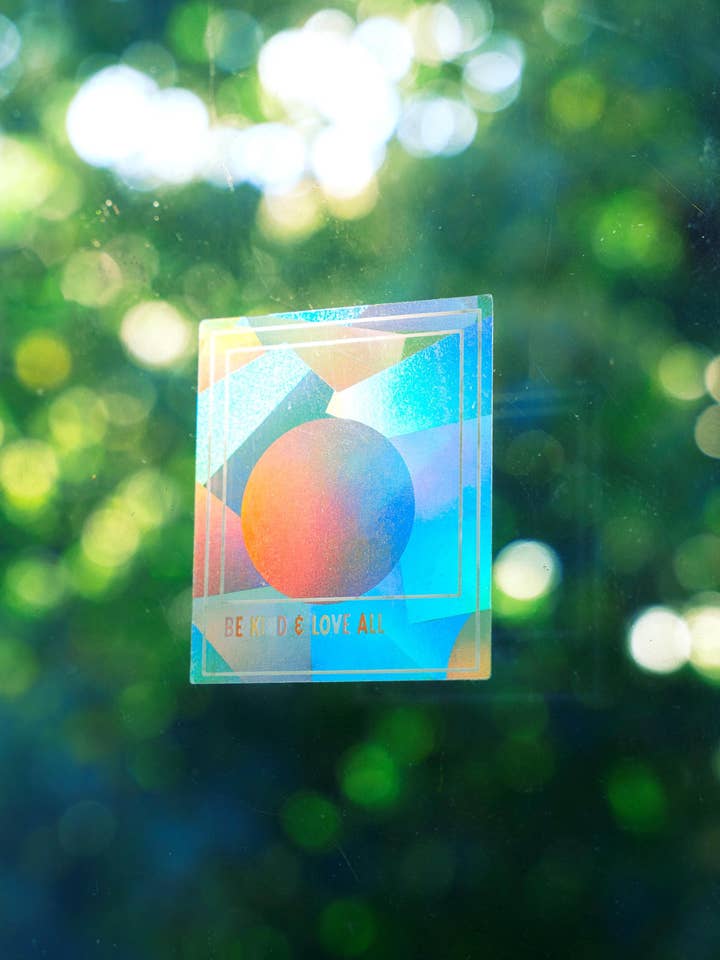 Be Kind Love All Suncatcher Sticker Rainbow Window Decal for wholesale by Ten By Ten