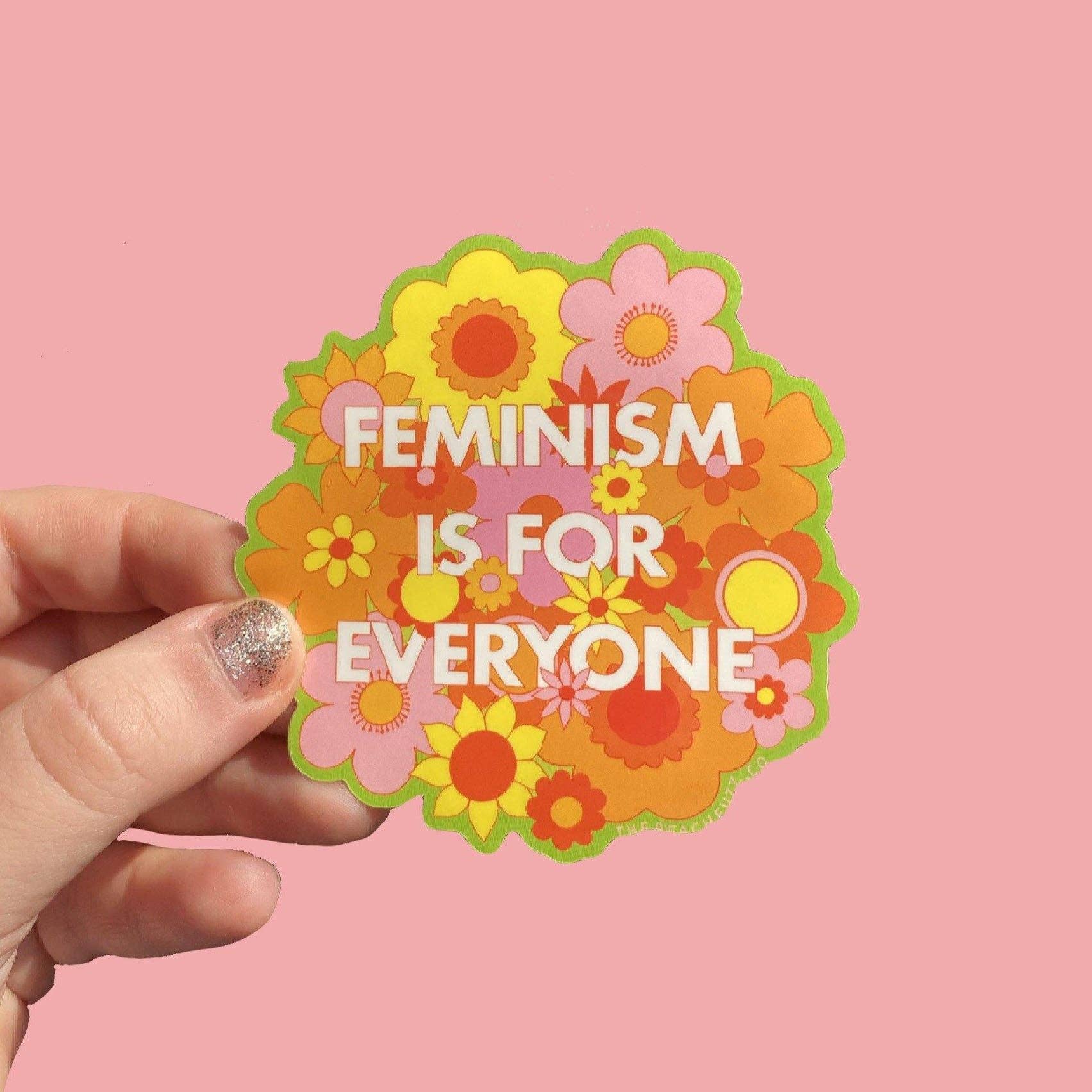 The Peach Fuzz - Wholesale Sticker - Feminism Is For Everyone Sticker1