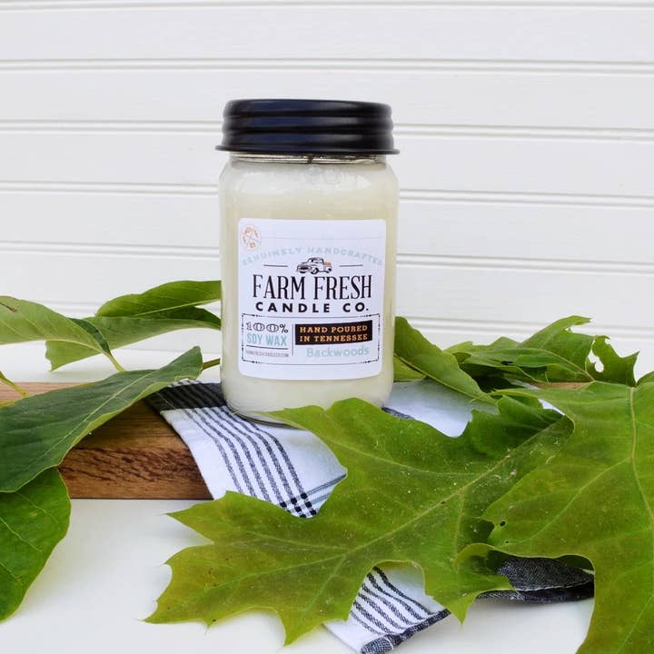 Farm Fresh Candle Co. - Wholesale Jar/filled candle - Backwoods Soy Candle2