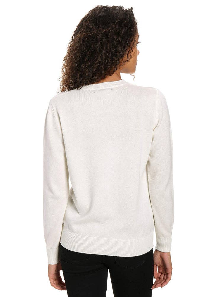 Noble Mount - Wholesale Knit Sweater - Women's - Zainuno Moizni Women's 100% Cashmere Classic Crew Neck Sweater14