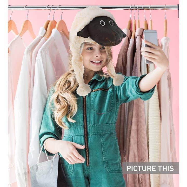 Cota Global - Wholesale Kids Hat - Kids - Super Soft Plush Hat - Black Nose Sheep5