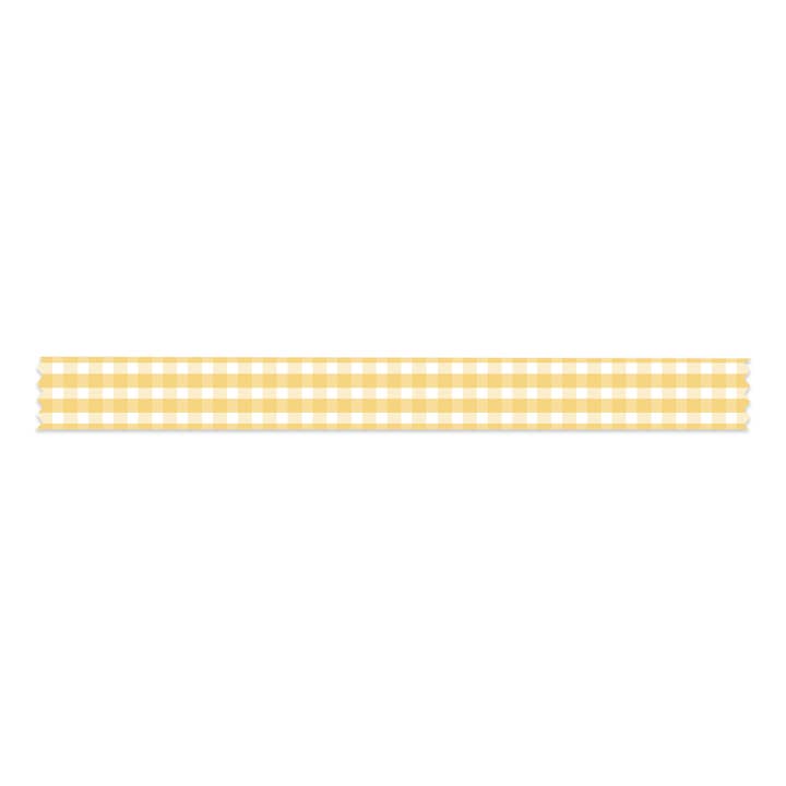 Fita Washi Xadrez Amarelo - 15mm por atacado de The Paper + Craft Pantry