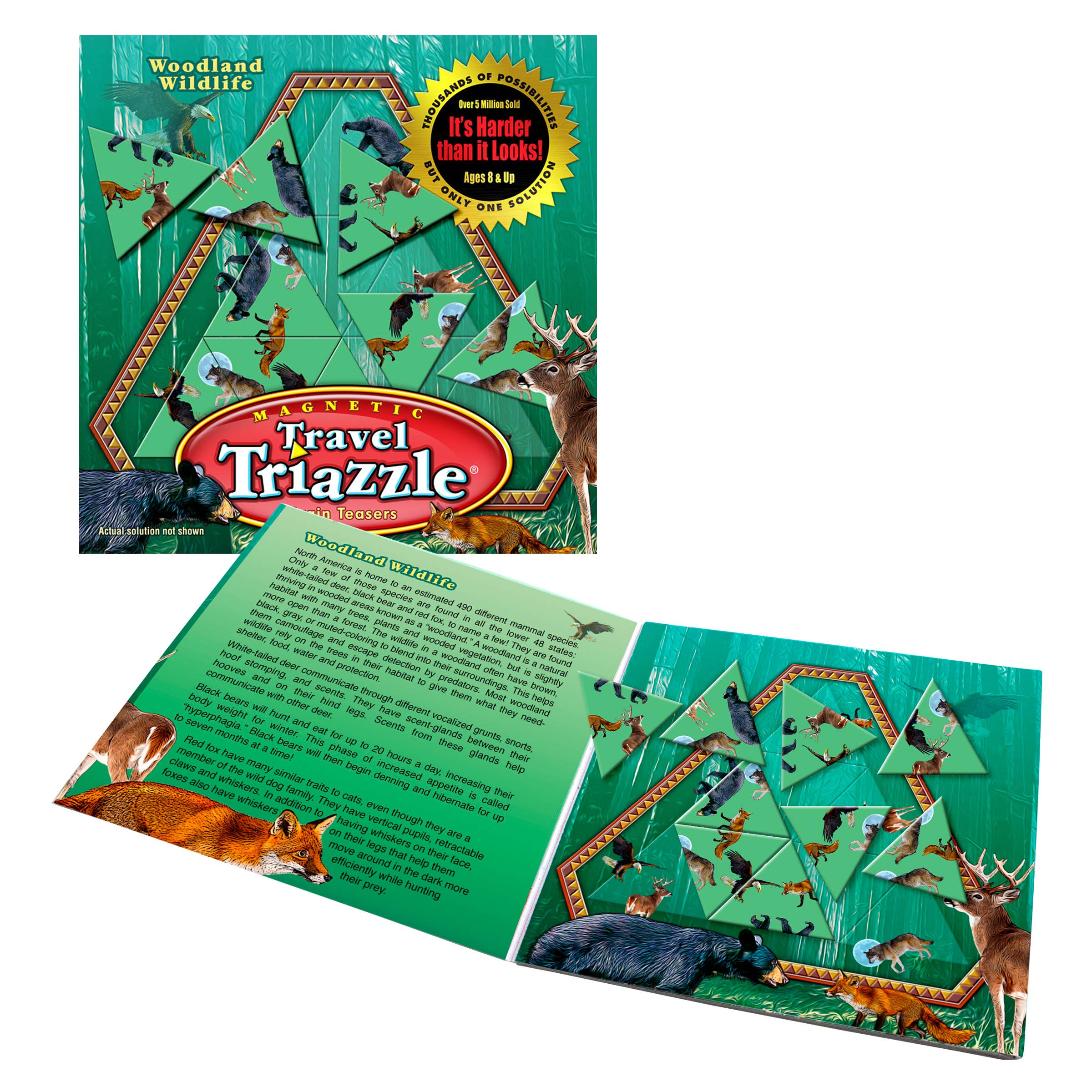 Channel Craft - Wholesale Puzzle - Kids - Woodland Wildlife - Wooden Travel Triazzle1