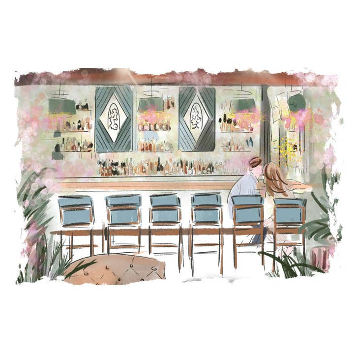 THE SPECTATOR HOTEL - Impression d'art pour la vente par Rebecca Illustrated