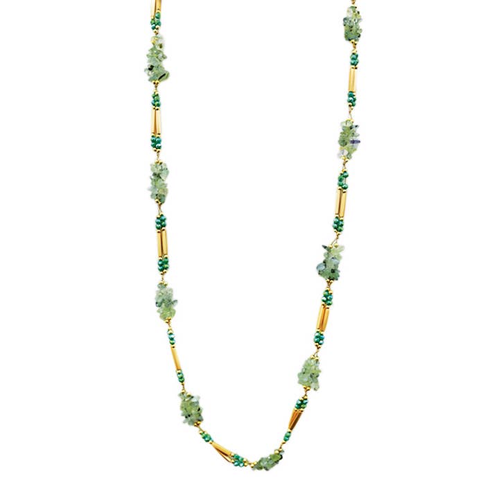 AMORINO SRL - Wholesale Beaded/Pearl Necklace - LONG NECKLACE WITH CRYSTALS AND STONES - HZM24144A8633