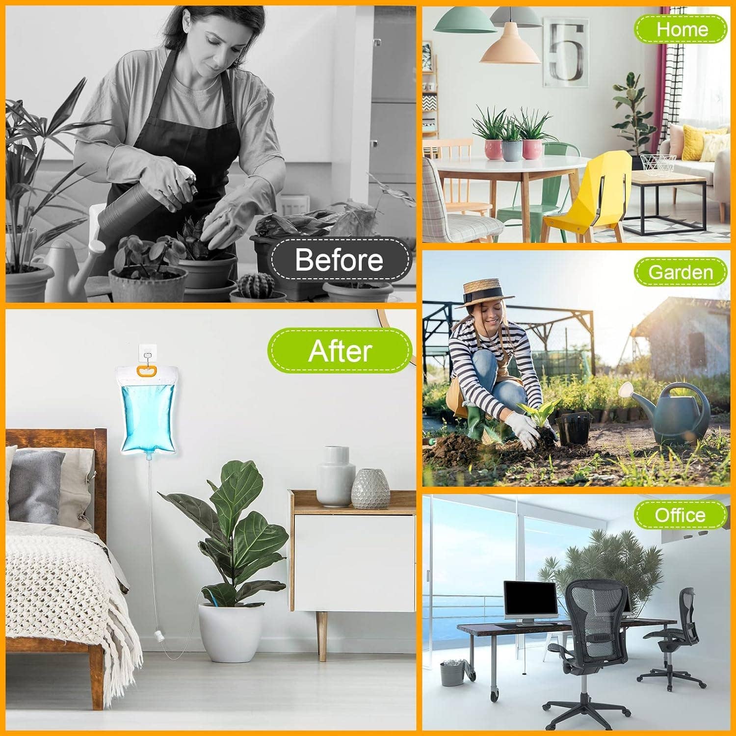 VIGOR - Vendita all'ingrosso Annaffiatoi - Sacca per irrigazione a goccia IV Plant Life da 3,5 litri con automatico regolabile0