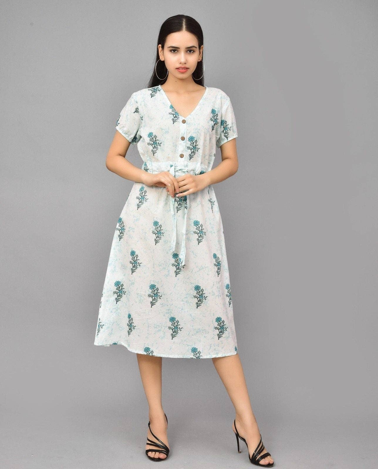 AMRANIS – Engroshandel Kjole - Dame – Håndvævet bomuldskjole: Omfavn sommeren med stil