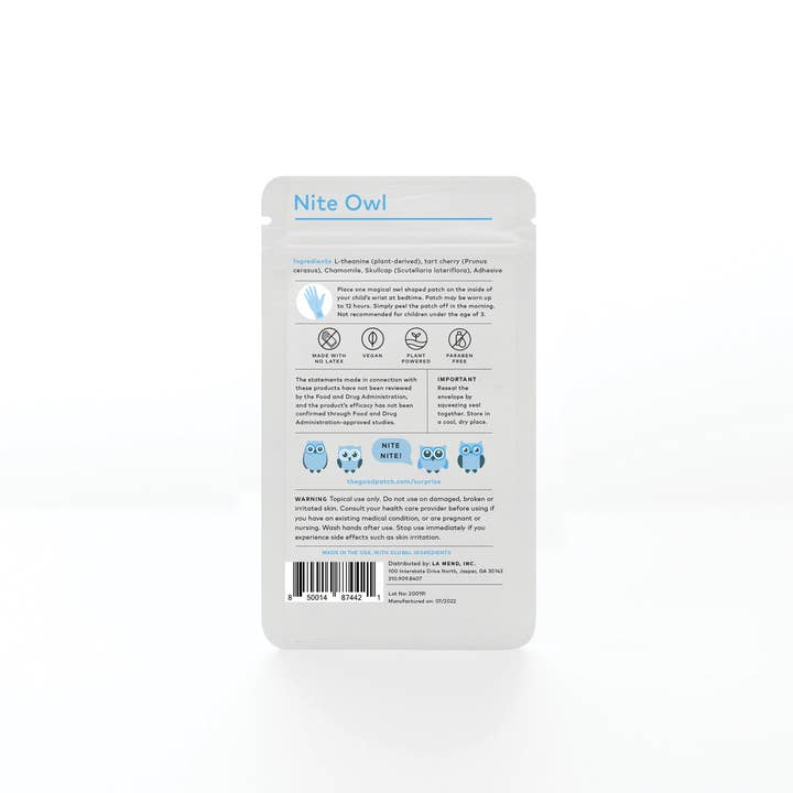 The Good Patch - Wholesale Oral Supplement/Vitamin - Nite Owl Wearable Wellness Children's Patch6