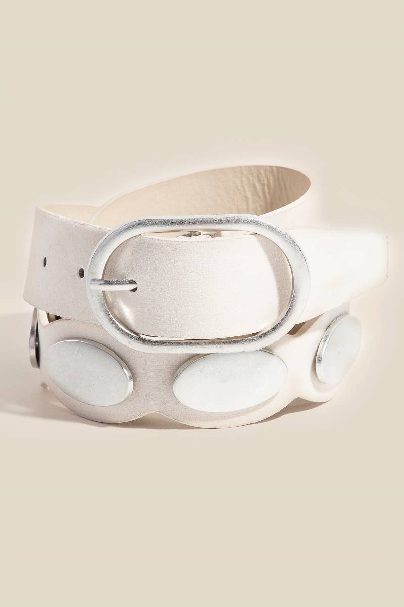 Anarchy Street - Wholesale Belt - Women's - Metallic Oval Accent Suede Belt5