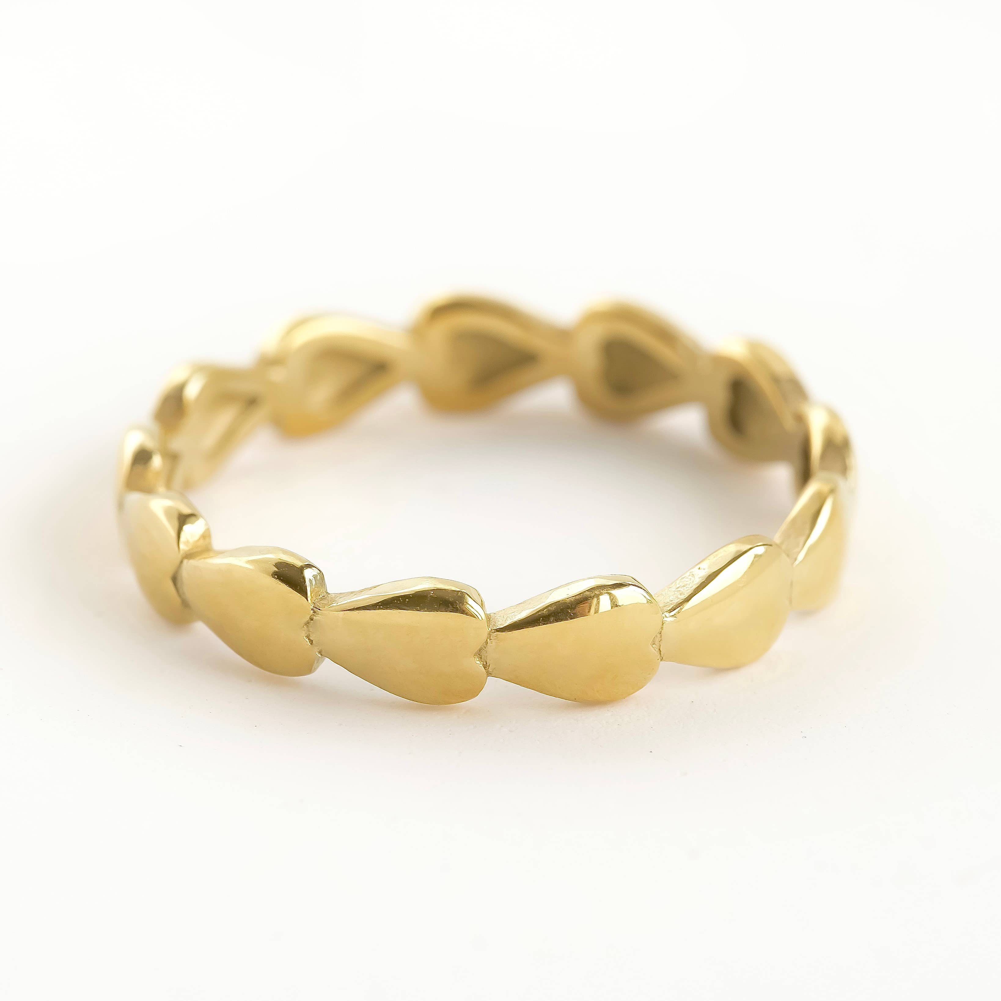 Blueyejewelry - Venta al por mayor Anillo de banda/apilable - Anillos delicados de oro 18k resistentes al agua y apilables4