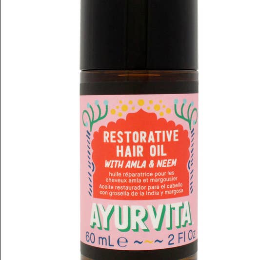 Huile capillaire réparatrice à l'amla et au neem - 2 oz d'huile pour la vente par Ayurvita