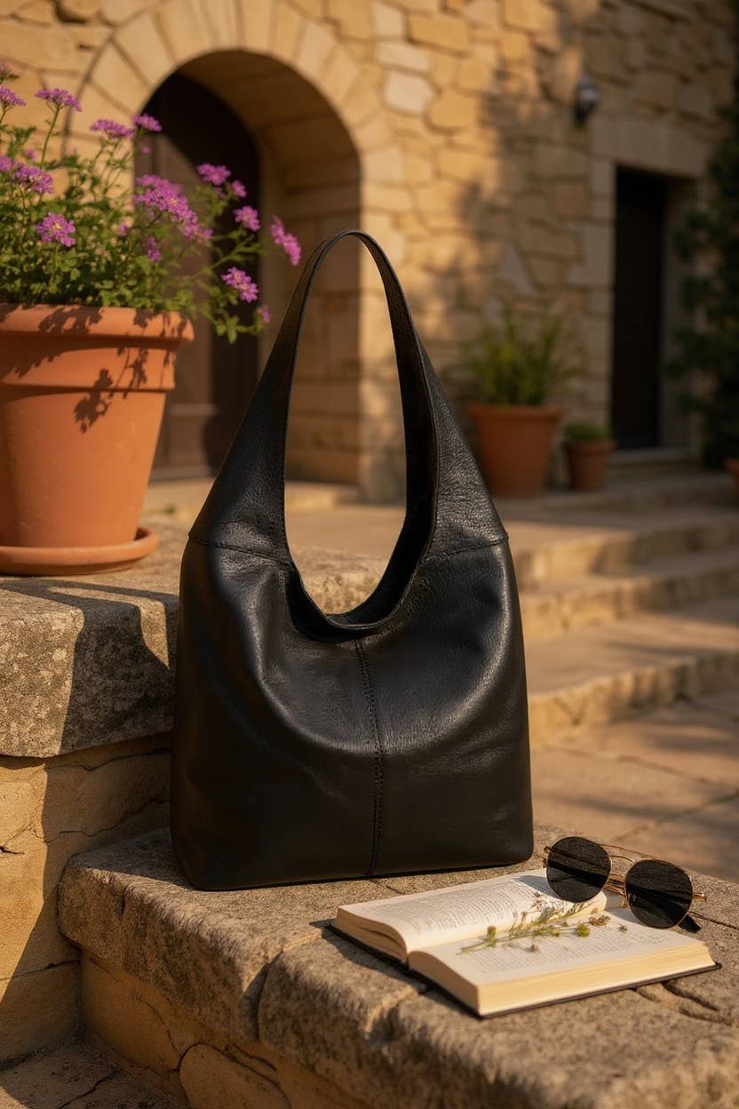 ZEEN – Bolsa de ombro – Mulher por atacado – Saco de couro Gina Nero2