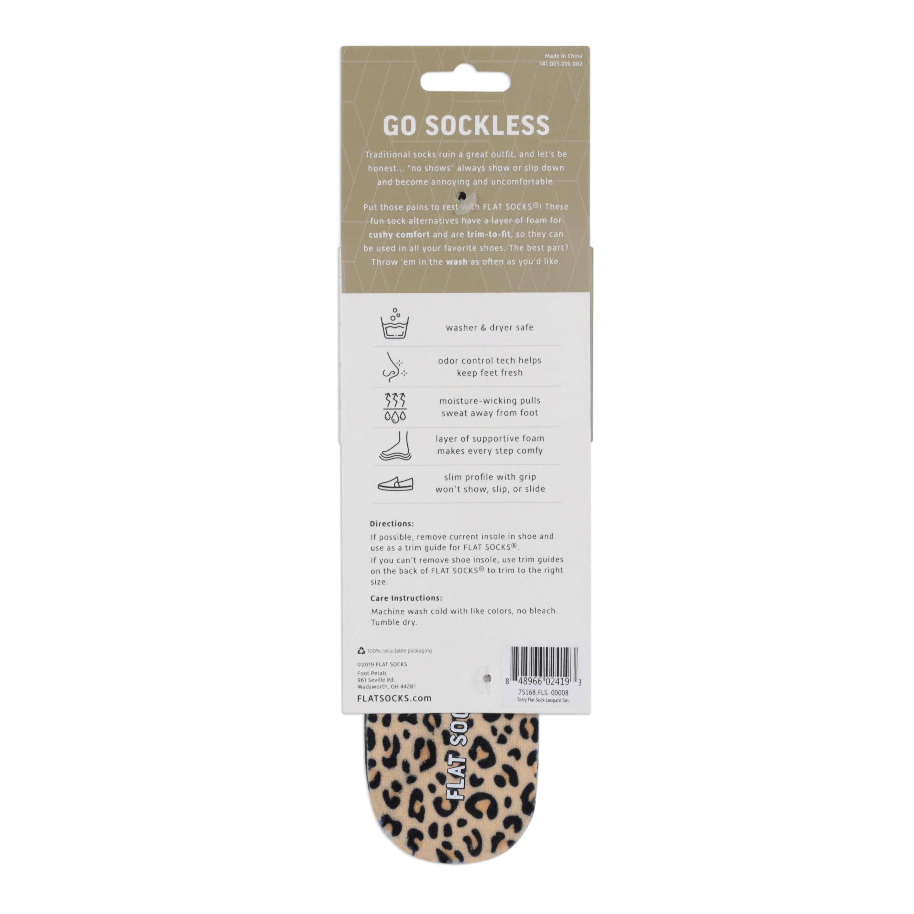 FLAT SOCKS - Wholesale Socks - Unisex - Leopard Print FLAT SOCKS1
