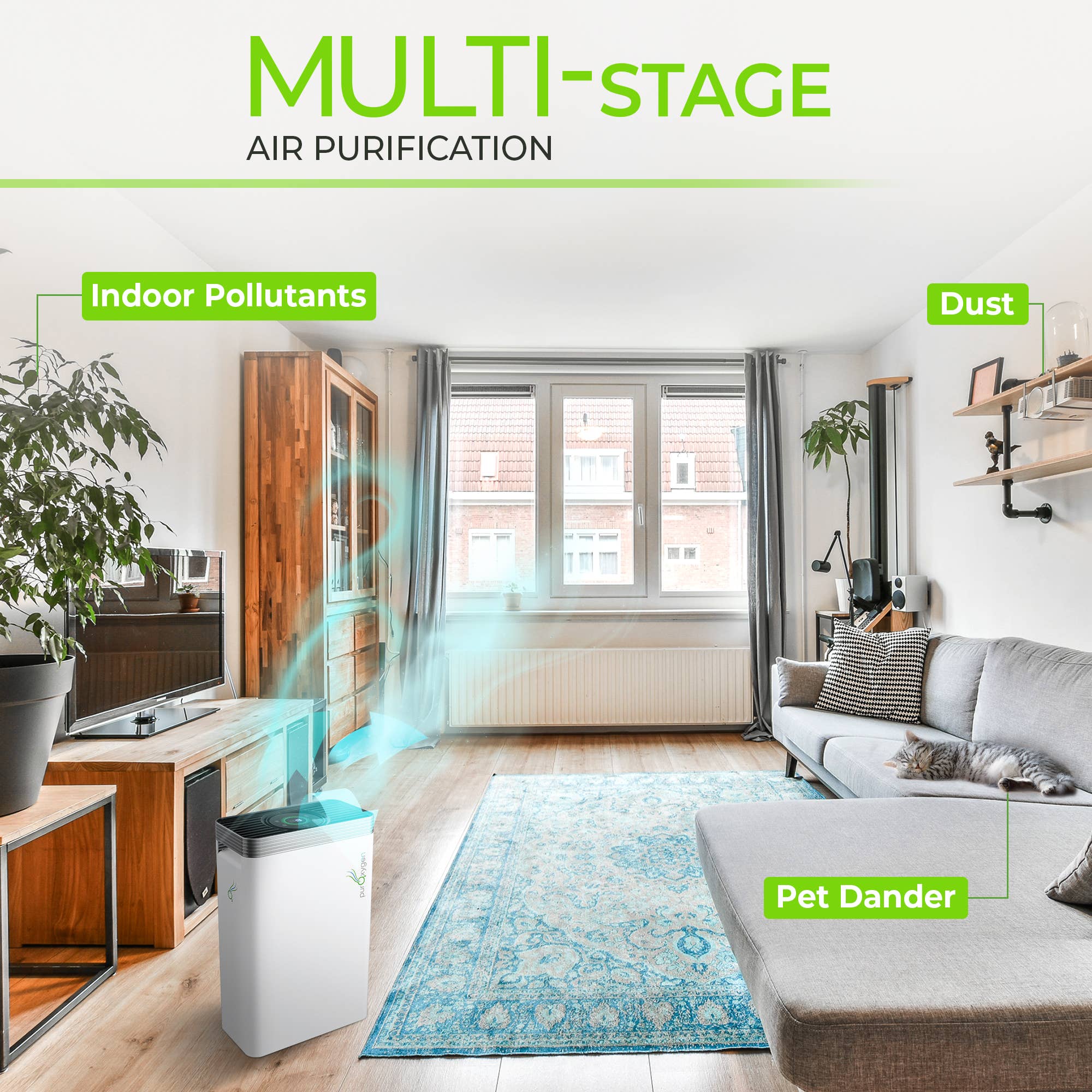 Productech – wholesale Air purifier – PURO²XYGEN P500 True Hepa Air Purifier, Wifi Control via App7