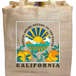 CA Reduce, Reuse, Return to the Earth Shopping Bag for wholesale by Stardust Sustainables