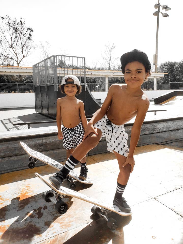 Rebel Bro - Wholesale Swim Shorts - Kids - Hybrid Swim Trunks in Vintage Venice28