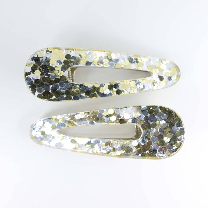 Verdant Moon - Wholesale Hair Clip - Women's - Glitter Hair Clips — Pink, Champagne, Lime Green, Teal, Blue, Black/Pink, Magenta1