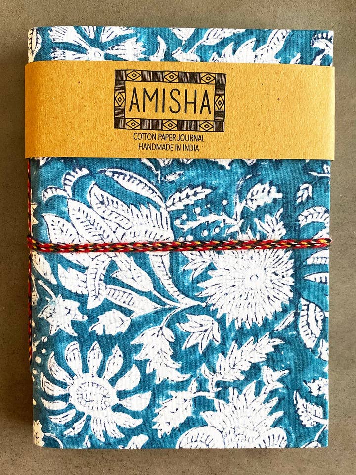 Handmade Paper Medium Journal | Deep Teal for wholesale by Amisha